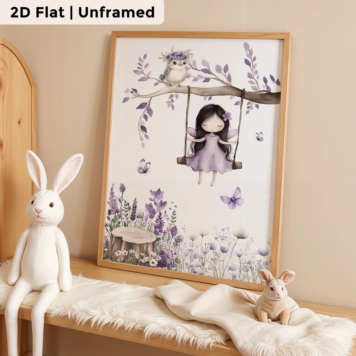 3-Piece Purple Flower Canvas Wall Art | Modern Floral Poster Set