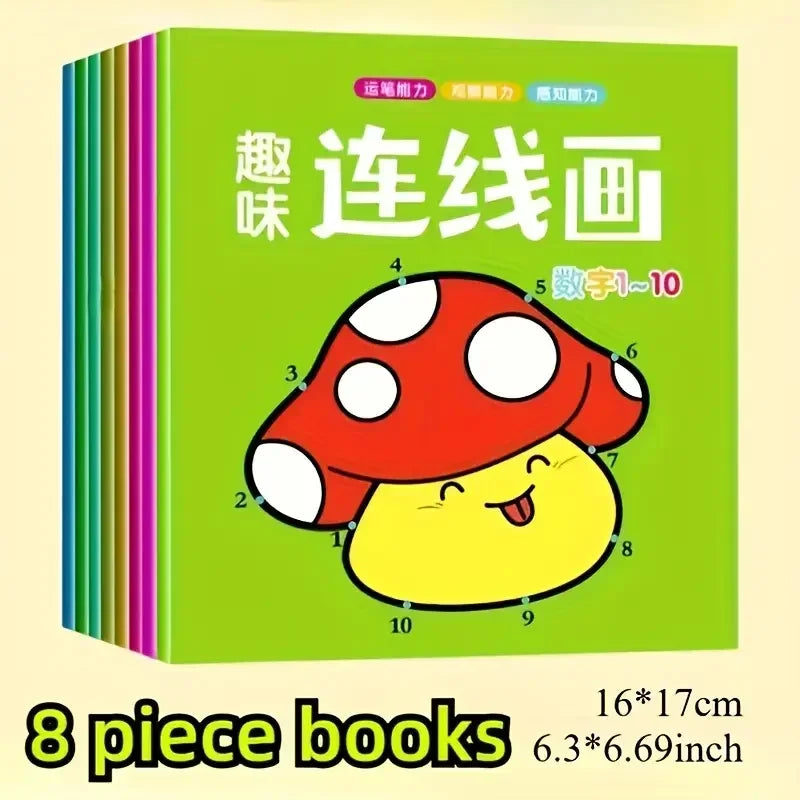 8 Books Children's Digital Connectivity Coloring Book Suitable Ages