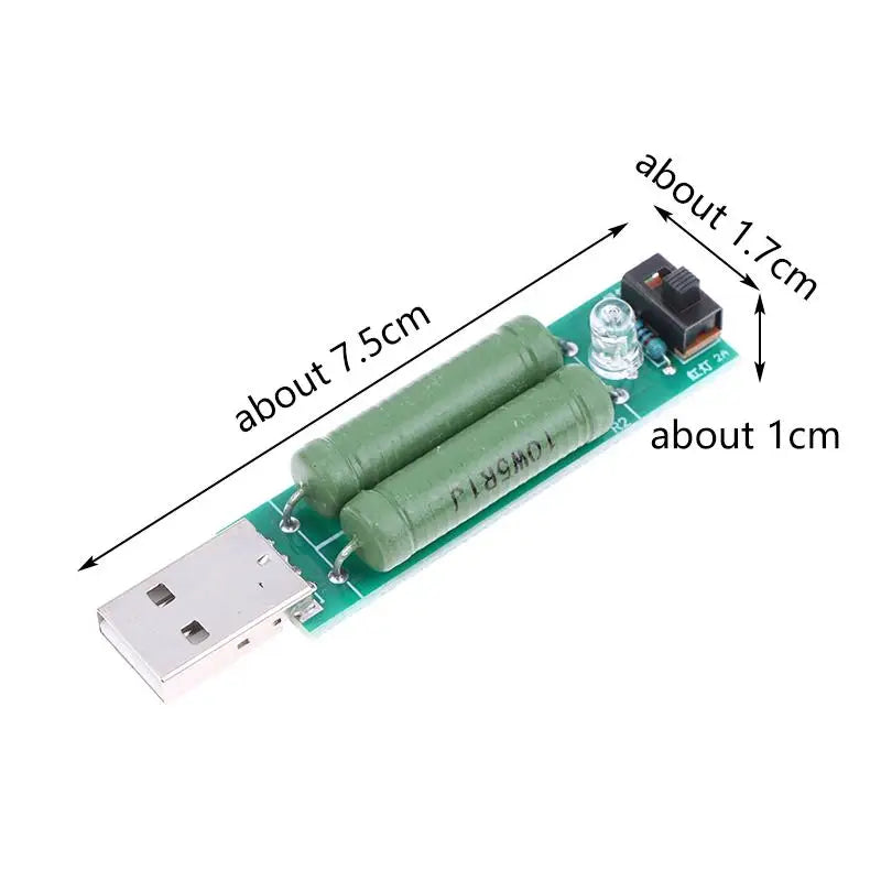 Mini USB Load Tester Power Bank Discharge Resistor 1A/2A