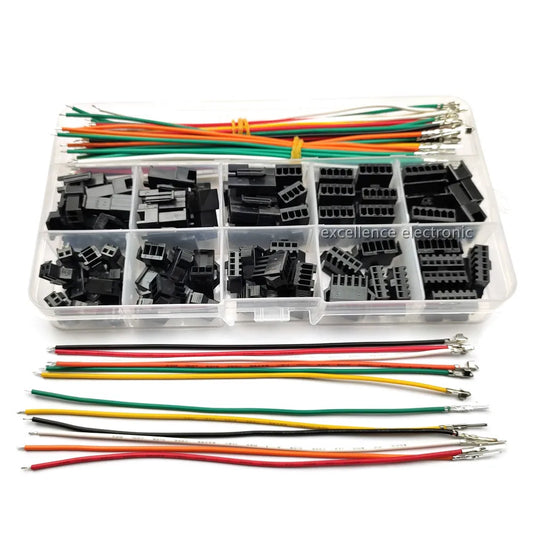 JST SM 2.54mm Male & Female Connector Kit with 22AWG Pre-Crimped Wire SM2.54 2/3/4/5/6 Pin Housing Adapter Cable Connector Peaceful Pleasures Health and Wellness Default Title