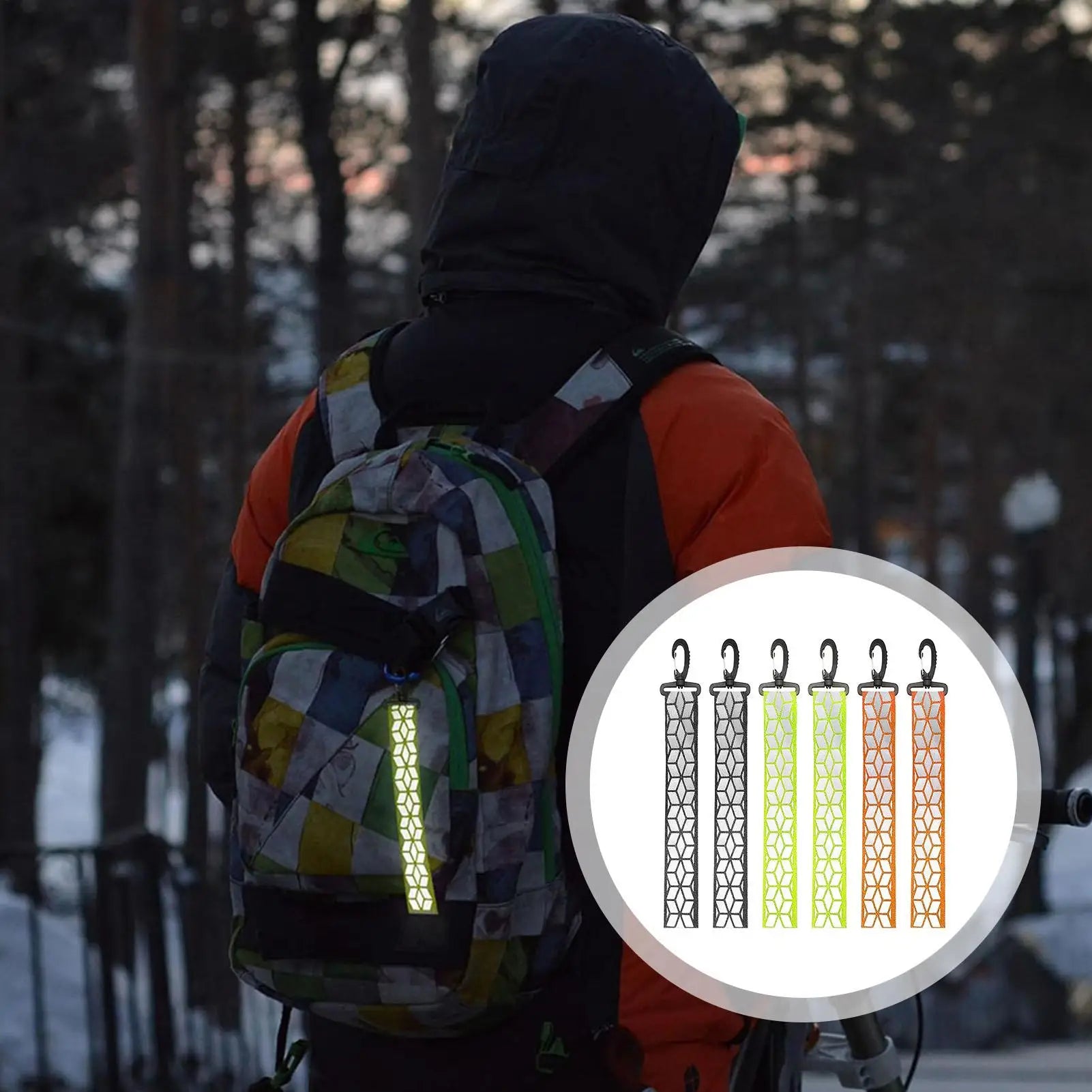 Reflective Safety Pendant Lightweight 360 Degree High-Visibility For Backpack & Keychain Outdoor Night Running Cycling Hiking Peaceful Pleasures Health and Wellness