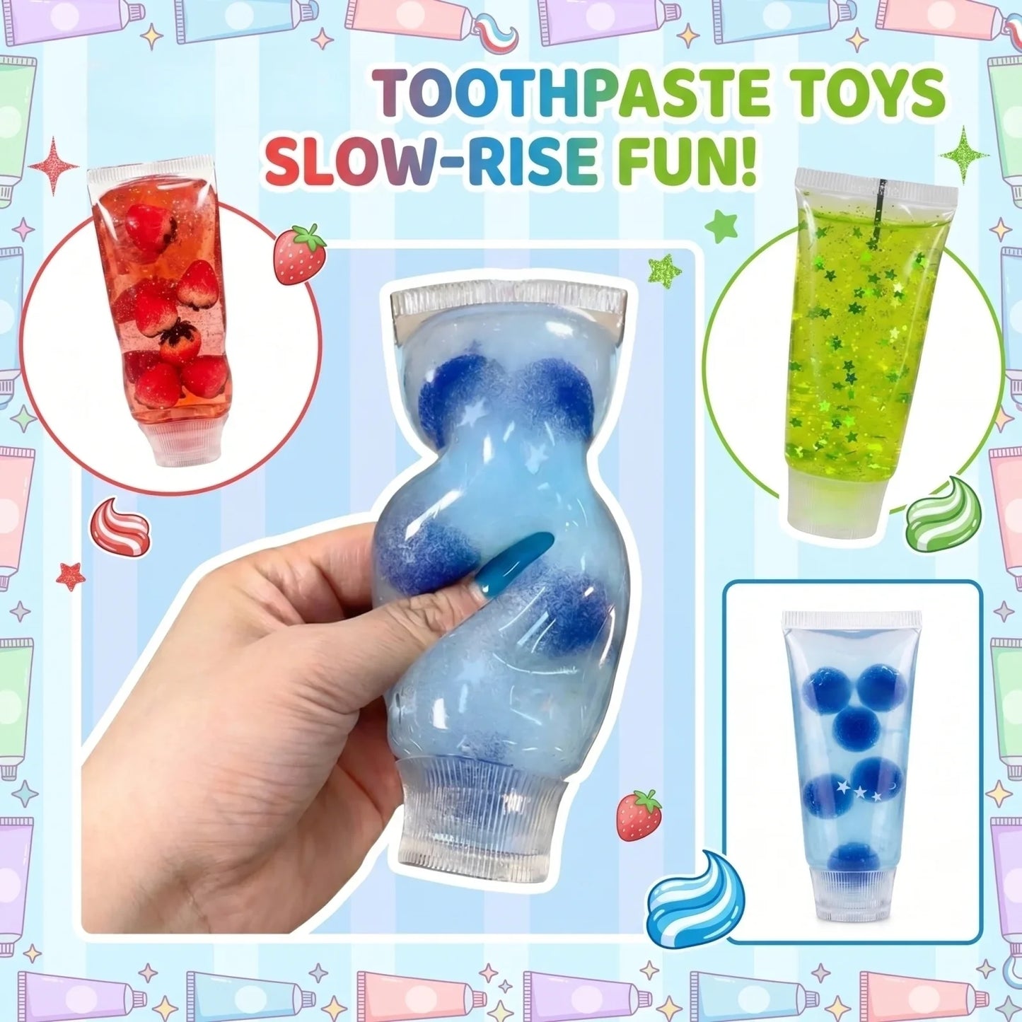 Toothpaste Tube Squishy Slow Rising Fidget Sensory Toy 1–10 PCS