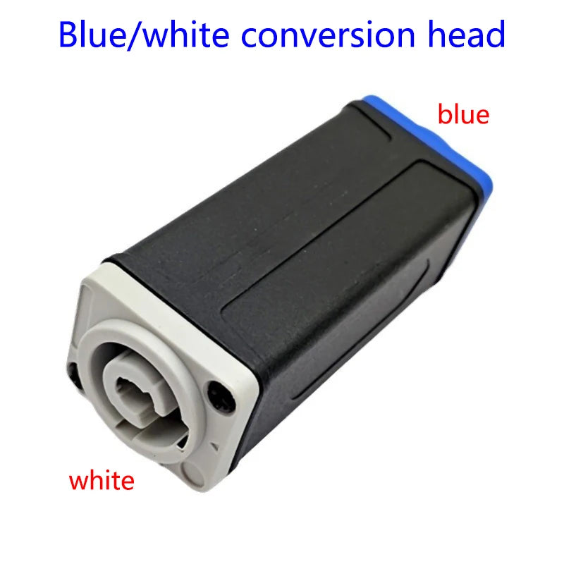 New 1Pc LED PowerCon AC Coupler Adapter Extender Connector Speakon Panel Mount Straight Adapter Blue White Peaceful Pleasures Health and Wellness A3