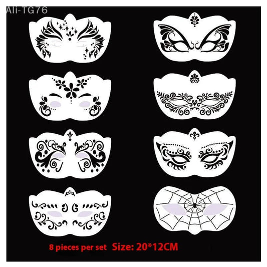 Reusable Face Paint Stencils – Body Art Templates for Parties Face Paint Stencils Peaceful Pleasures Health and Wellness