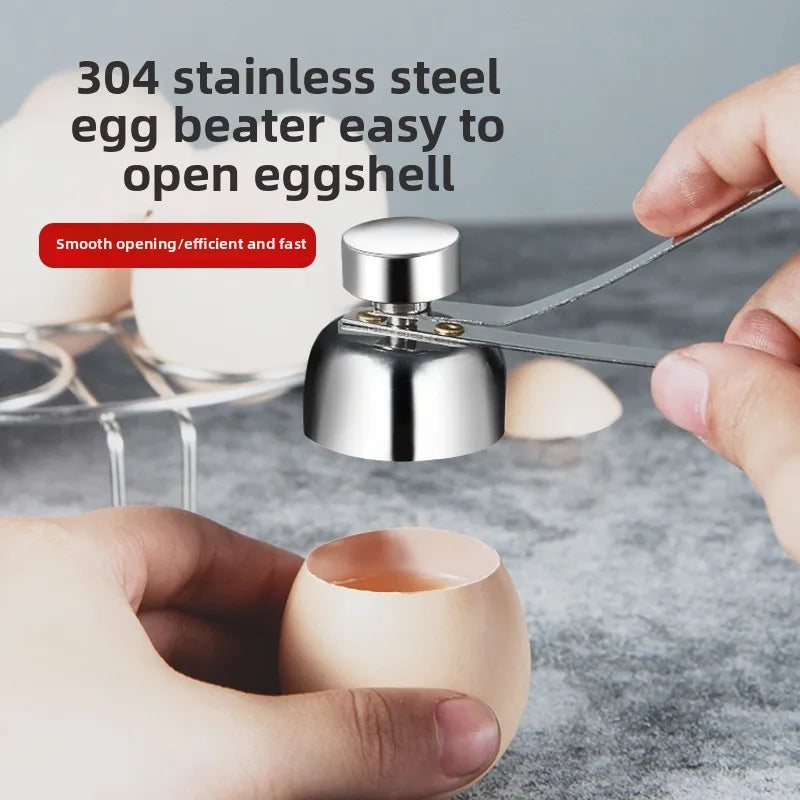 Stainless Steel Egg Cutter Opener, Kitchen Eggshell Cracker Topper Utensil for Boiled Eggs, Essential Kitchen Gadgets Peaceful Pleasures Health and Wellness