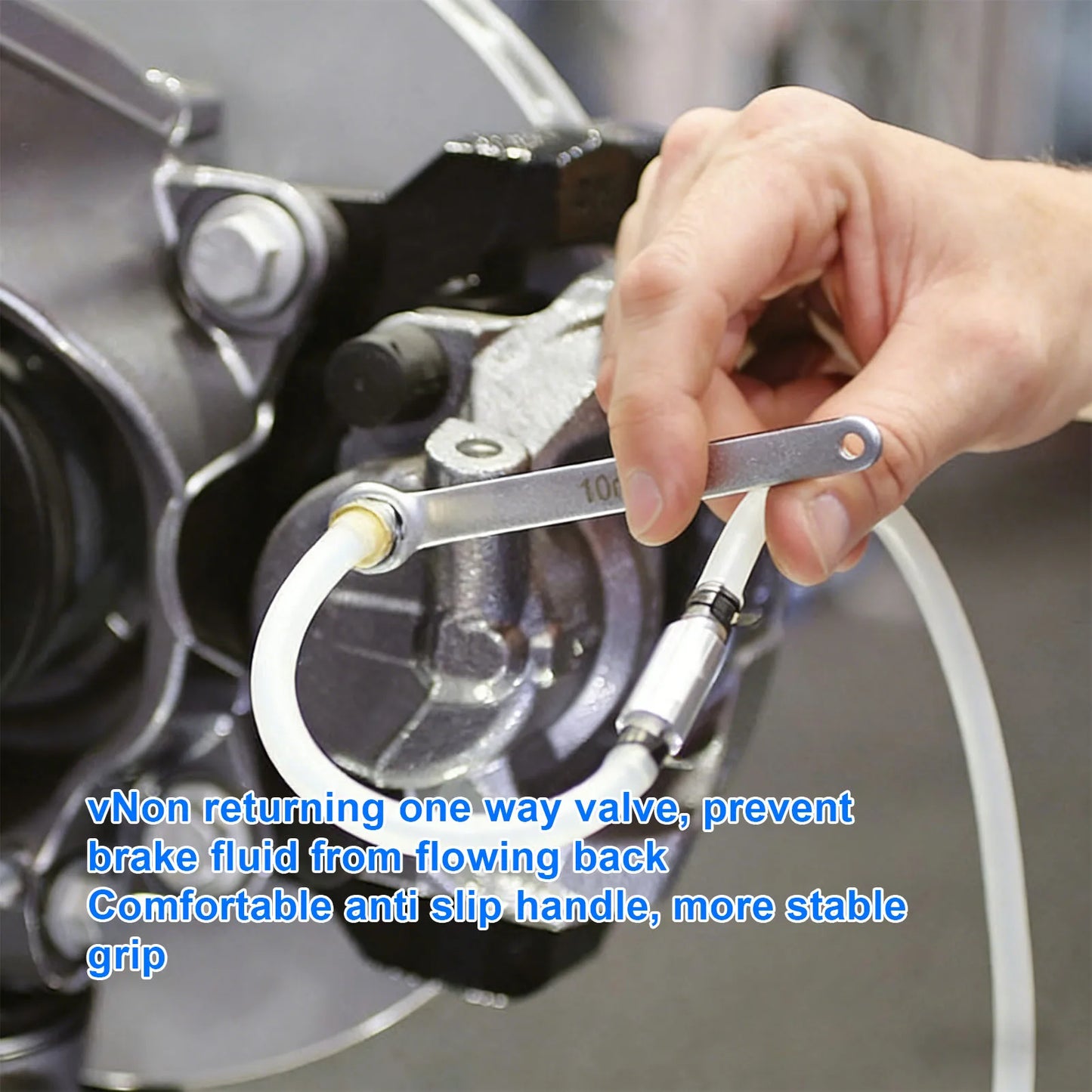 7-Piece Brake Bleeder Wrench Set 7–12mm | Check Valve Hose Kit