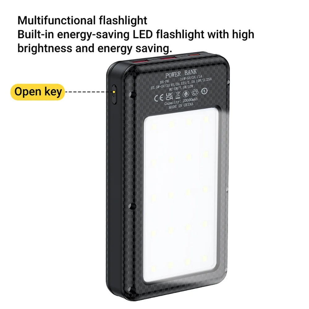 DIY 18650 Power Bank Case 6-Slot | USB-C & Camping Light