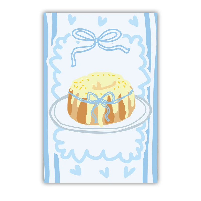 Kitchen Wall Art, Nordic funny Lemon Dessert Canvas Painting, Minimalist Poster Print for Dining Room Wall Decor Peaceful Pleasures Health and Wellness 04 21X30cm No Frame China Mainland