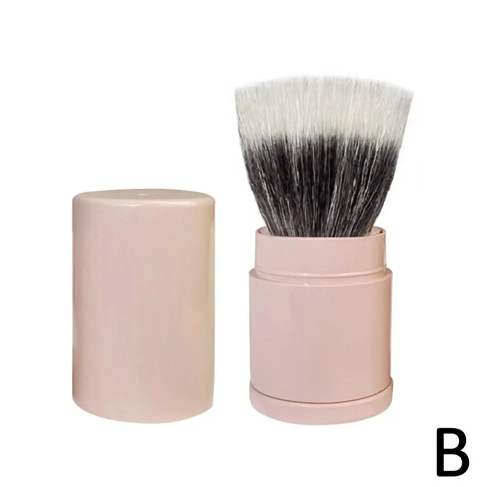 Portable Mini Retractable Blush Brush Soft Loose Powder Foundation Makeup Brush Multi Functional Beauty Makeup Tool Peaceful Pleasures Health and Wellness B