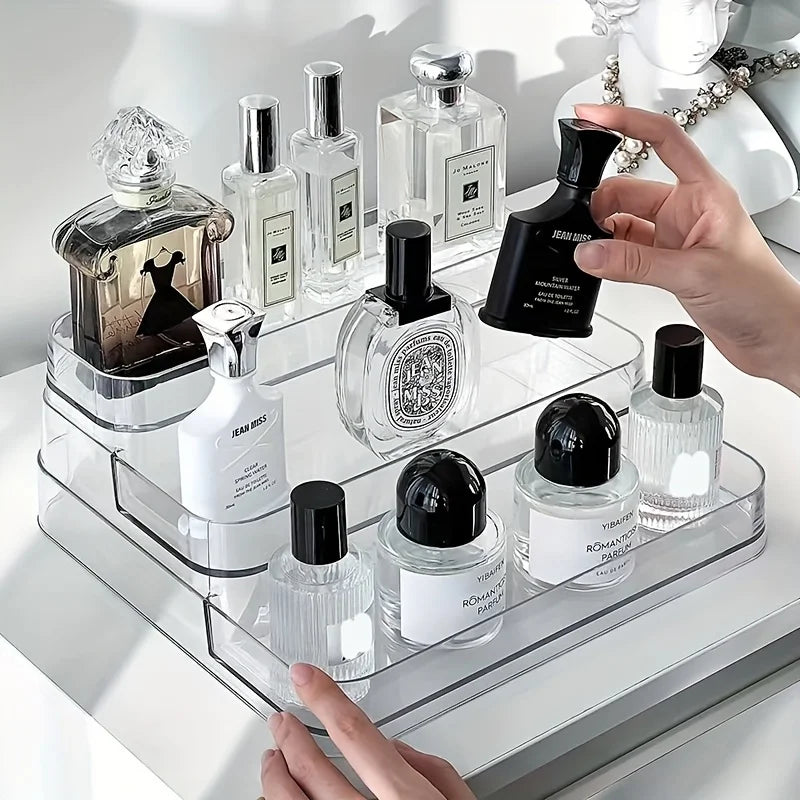 Clear Perfume & Cosmetic Storage Box – Countertop Organizer