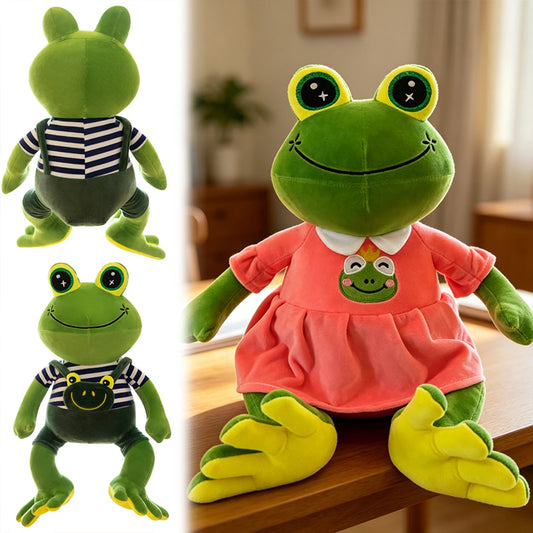 Green Frog Plush Toy – Soft Couple Stuffed Animal Gift Stuffed Plush Toy Peaceful Pleasures Health and Wellness