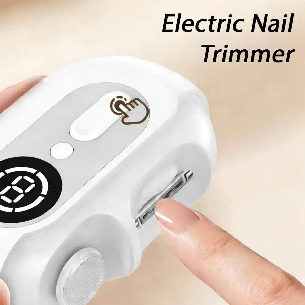 Electric Nail Trimmer 4-in-1 with Light – Adult & Baby