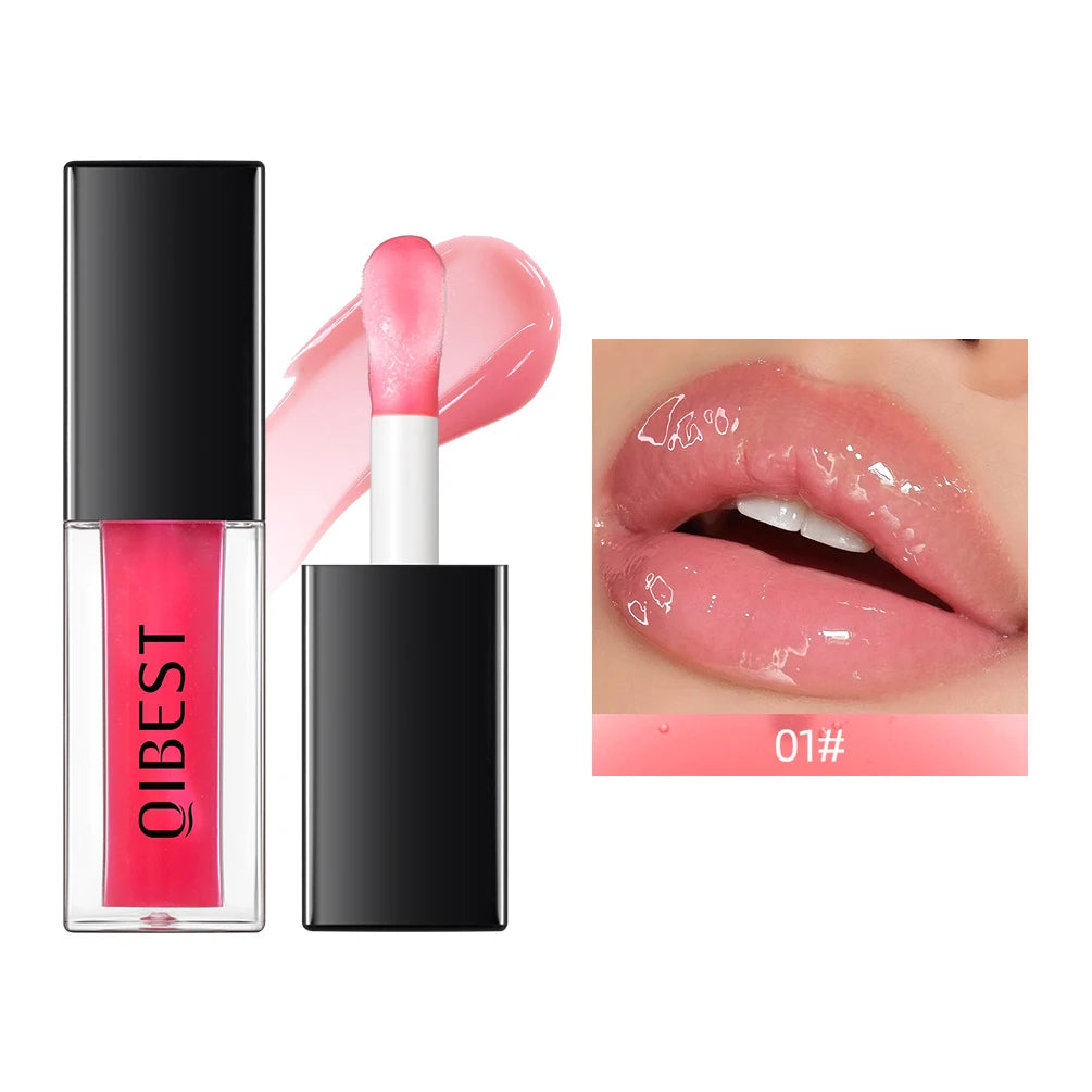 QIBEST Mirror Pearl Lip Gloss Long-lasting Moisturising Lipstick High Gloss Lip Glaze Tinted Lip Oil Plumper Cosmetics Lipgloss Peaceful Pleasures Health and Wellness 01