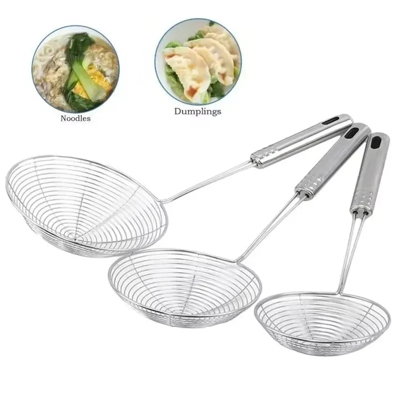 Steel Handle Stainless Wire Oil Leakage Fishing Tool Baking Frying