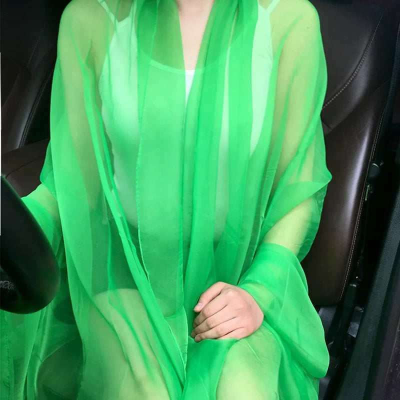 Women's Chiffon Shawl Wrap – Lightweight Summer Sunscreen Scarf