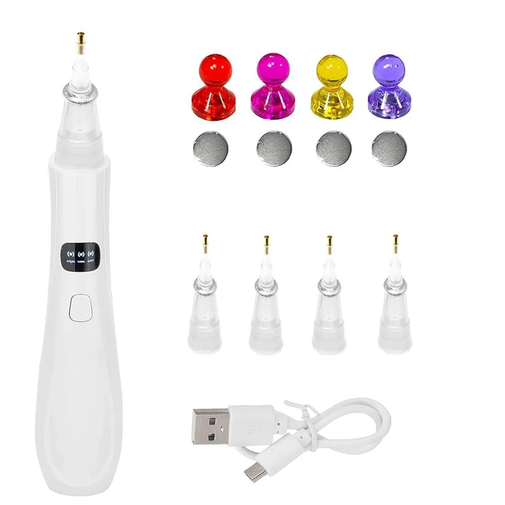 Portable Automatic Diamond Painting Pen Wireless DIY Diamond Paint Suction Device Practical 4 Replacement Tips Peaceful Pleasures Health and Wellness Set 2