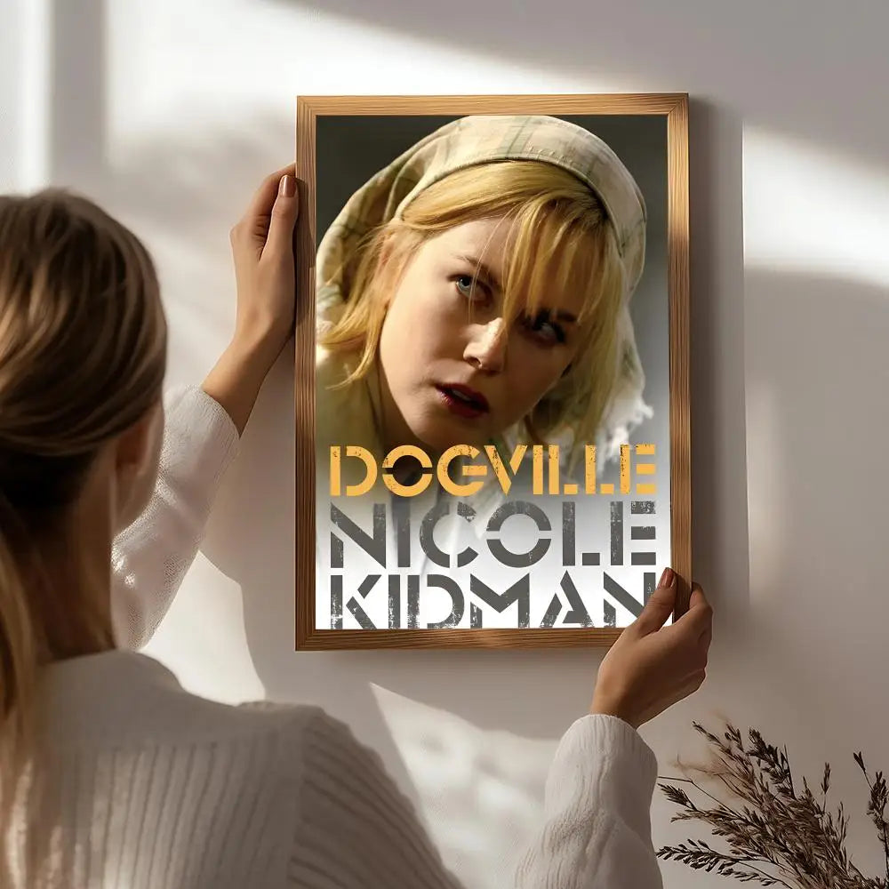 Dogville Movie Poster HD Self-Adhesive Waterproof Wall Art Movie Wall Poster Peaceful Pleasures Health and Wellness White1 15X20cmNoframe