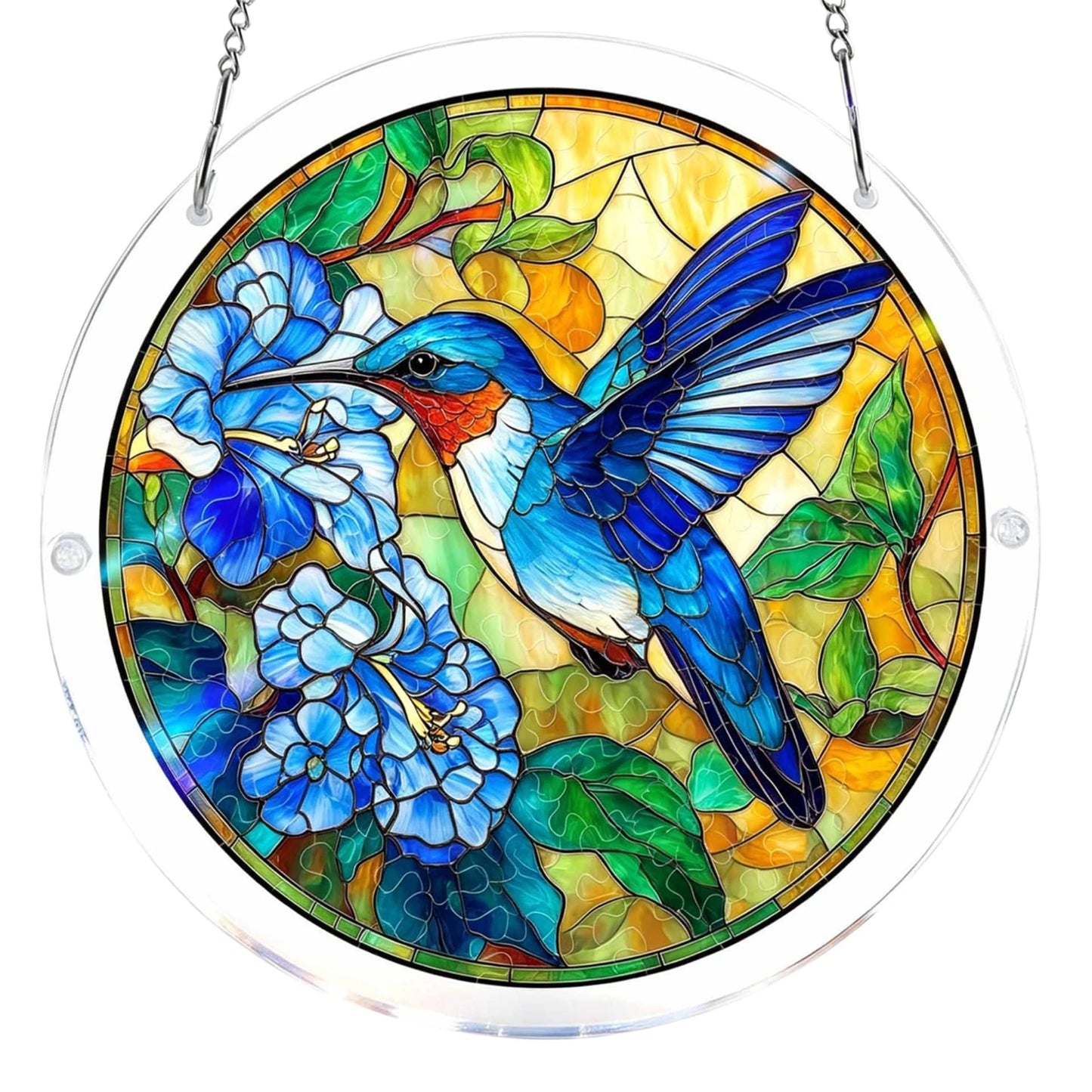 Sun Catcher Puzzle Curtain Decoration Unique Acrylic Sun Catcher Puzzle Kit 7.36 Inch for Doors Garden and Window Hanging Home Peaceful Pleasures Health and Wellness R