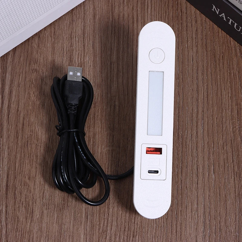 USB And Type-C Charging Socket With Led Light Multi-function Embedded Night Light Socket Hidden For Bedside Table Sofa Furniture Peaceful Pleasures Health and Wellness White 0