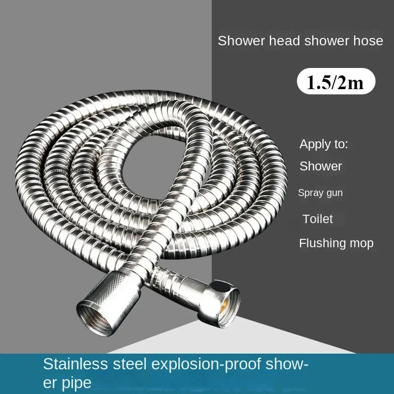 SUS304 Stainless Steel Flexible Shower Hose 1.5M / 2M