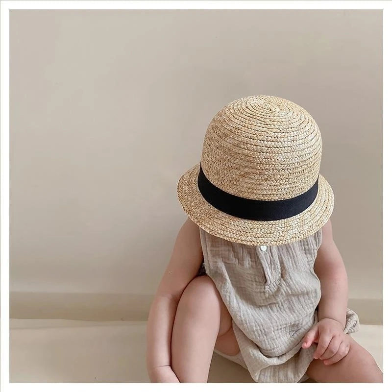 Baby Straw Bowler Sun Hat | Cute Toddler Beach Hat 1-3Y