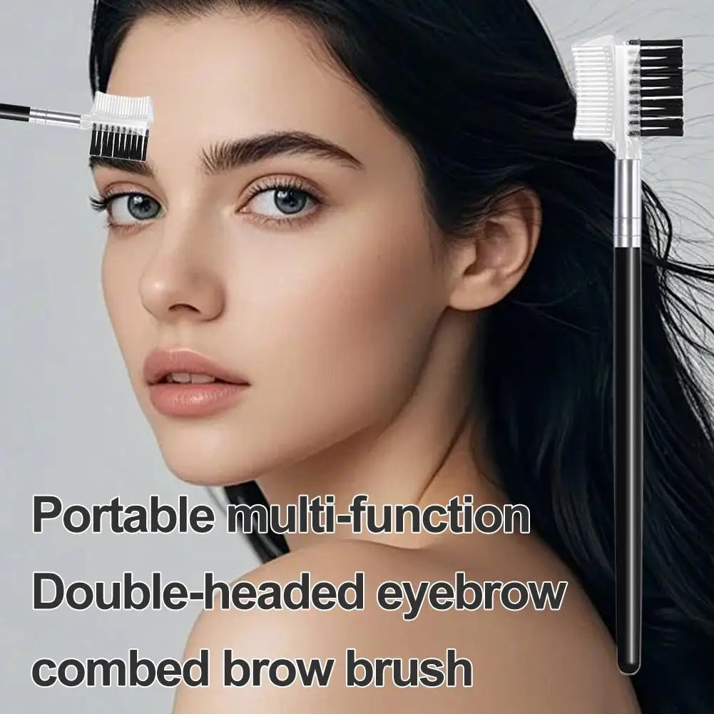 Dual-Headed Eyebrow Comb Makeup Brush Beauty Tool Professional Lash & Brow Comb, Dual-Sided Brush Creates Groomed Lashes & Brows Peaceful Pleasures Health and Wellness