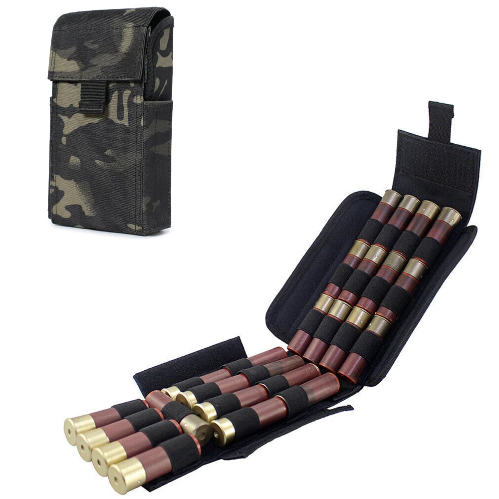 Hunting 25 Round Shell Pouch 12 Gauge 12GA Shotgun Reload Molle Holder Outdoor Hunting Magazine Pouches CS Field Bullet Bags Peaceful Pleasures Health and Wellness