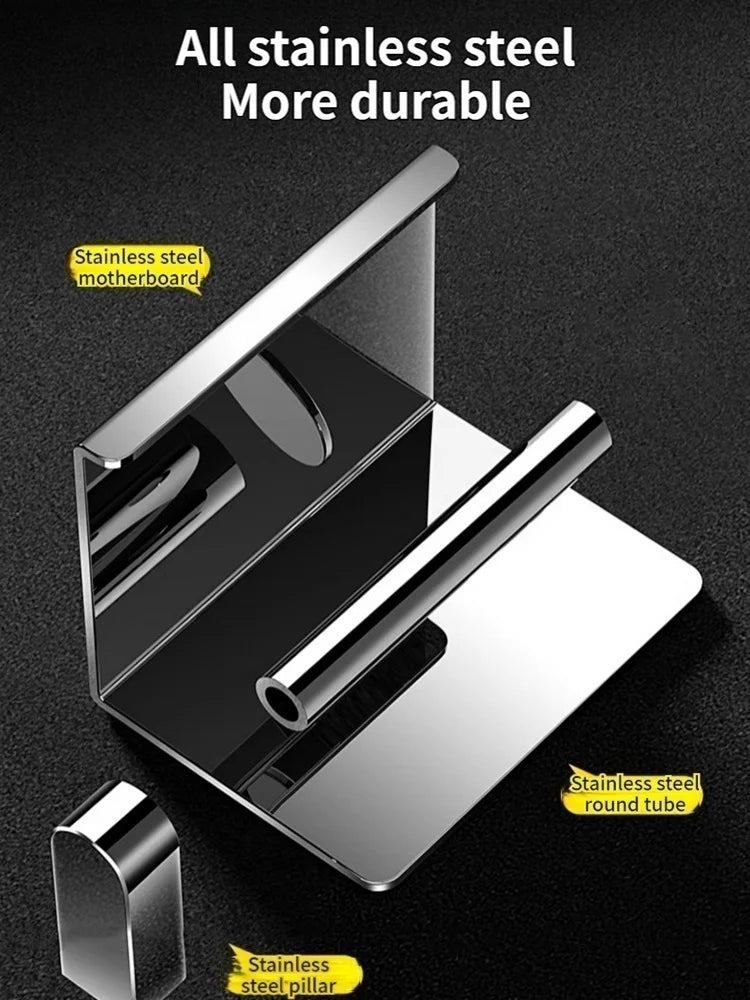 304 Stainless Steel Toilet Paper Holder – Waterproof Wall Mount