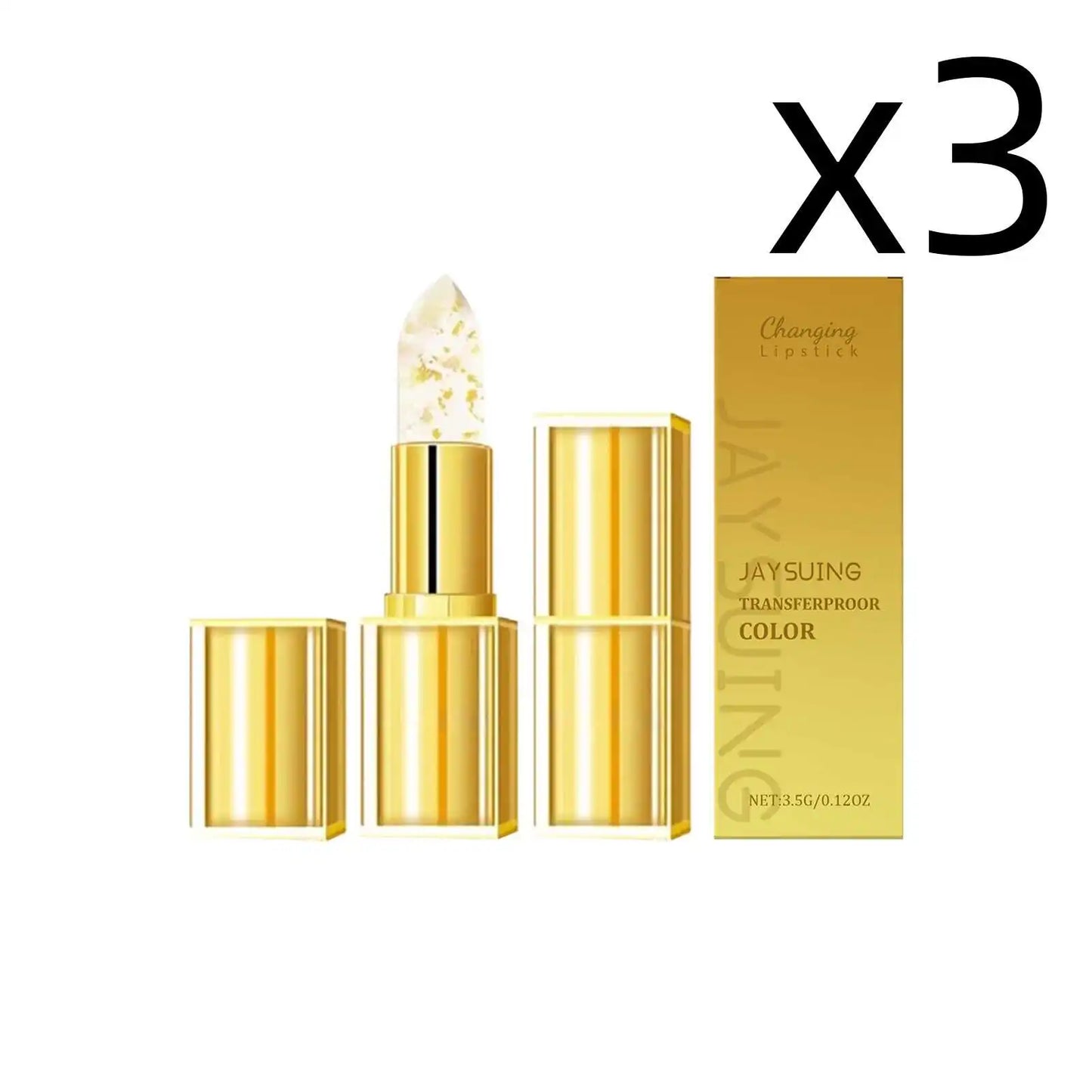 Jaysuing Gold Color-Changing Lip Balm | Hyaluronic Acid Hydrating