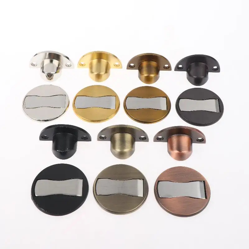 New 1 PC Punch Free Invisible Door Stop Strong Magnetic Bedroom Bathroom Anti Collision Mute Floor Selflocking Stopper Peaceful Pleasures Health and Wellness