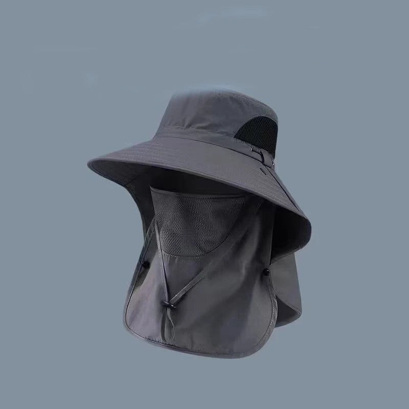 Large-brimmed Sun Protection Hat All-round Outdoor Mountain Climbing and Leisure Face Cover Mosquito Repellent Hat Peaceful Pleasures Health and Wellness