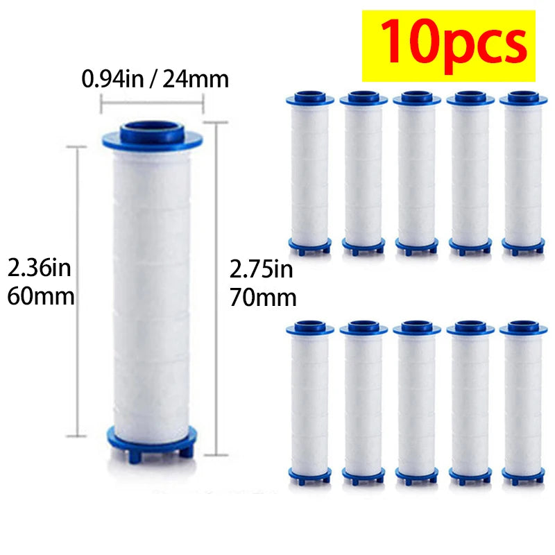 0.94Inch Ion Shower Dropse Head Filter PP Cotton Replacement Cartridge, Water Filter Core Cotton For Handheld Showerheads Peaceful Pleasures Health and Wellness 2.75in 10pcs