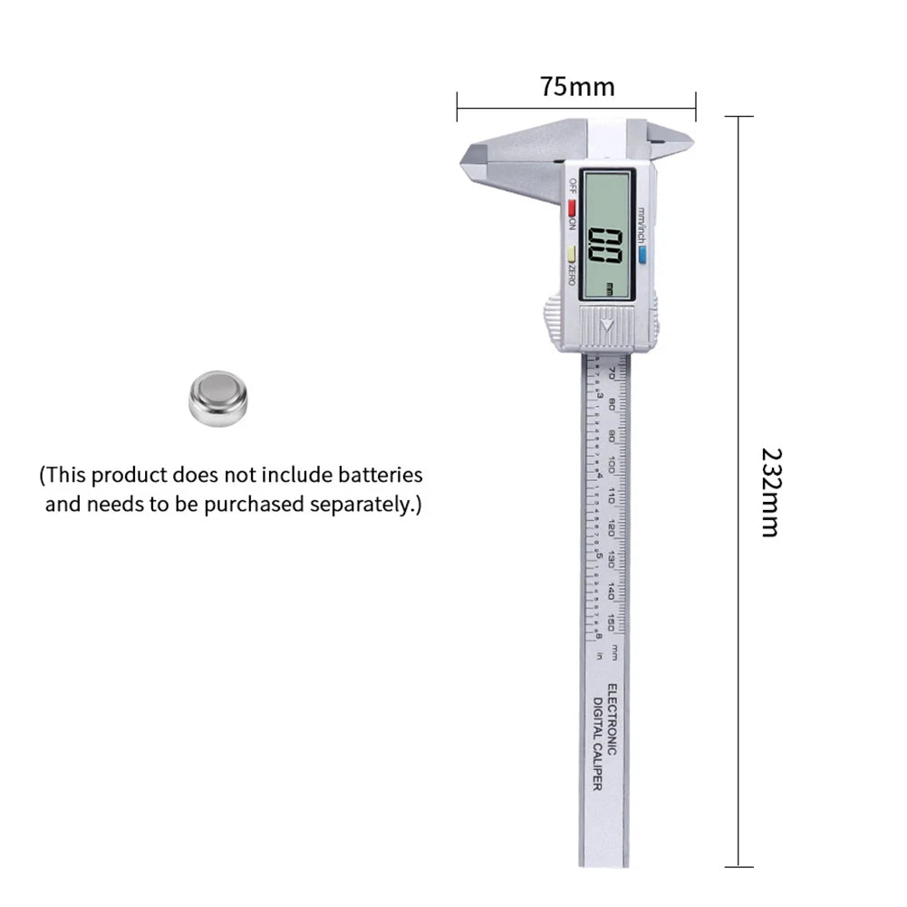 LCD Digital Vernier Caliper – Portable Carbon Fiber Measuring Tool Measuring Tool Peaceful Pleasures Health and Wellness france