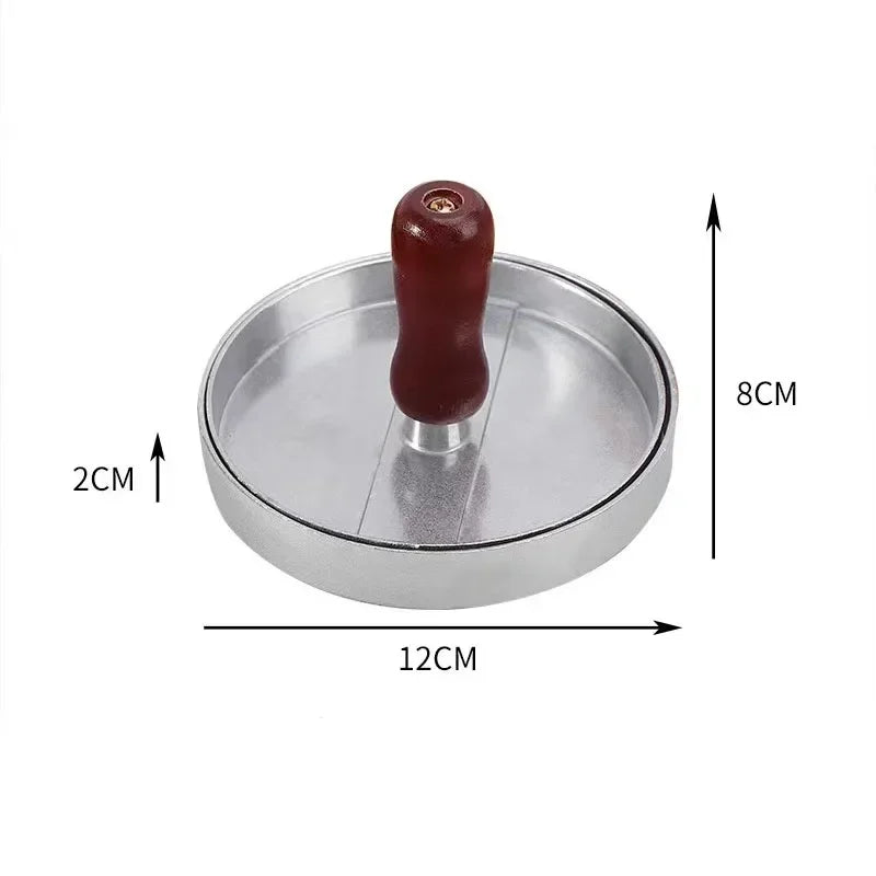Burger Press Non-Stick Hamburger Patty Maker Aluminum Maker for Kitchen BBQ Grill Hamburger Press Cooking Tool Wax Paper Peaceful Pleasures Health and Wellness Red