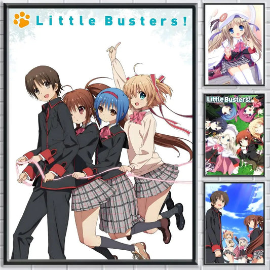 Anime L-Little Busters! Poster HD Self Adhesive Waterproof Wall Art Ideal for Home Office Dorm Bedroom Great Gift Peaceful Pleasures Health and Wellness