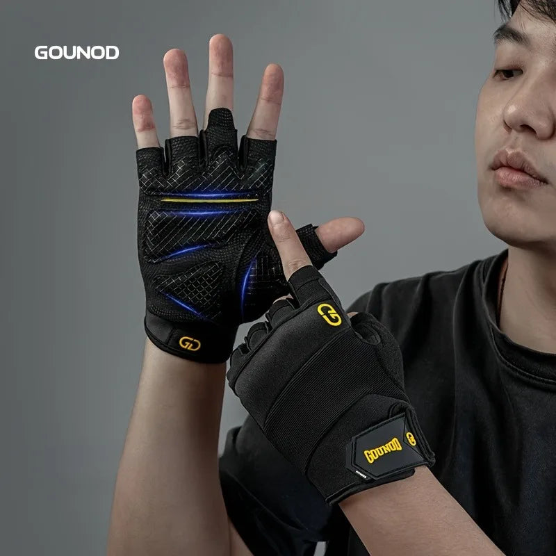 2pcs Cycling & Gym Gloves - Non-Slip Breathable Weightlifting, Boxing, Training Gloves with Wrist, Adjustable Hook-and-Loop Clos Peaceful Pleasures Health and Wellness