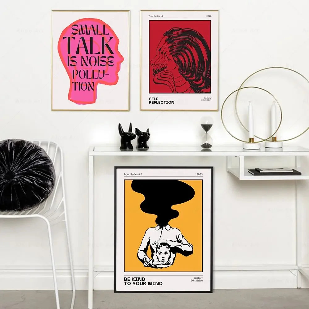 Scandinavian Distorted Reality Canvas Wall Art Print | Unframed