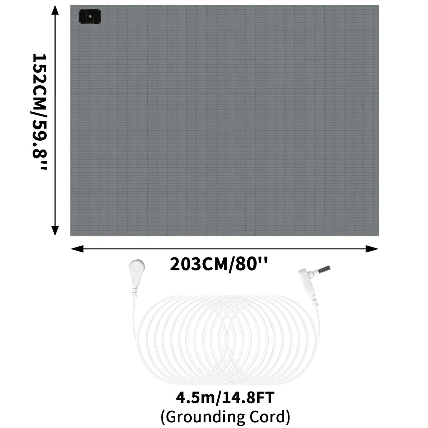 Grounding Mat 6 Sizes | Indoor Earthing Pad for Desk & Yoga