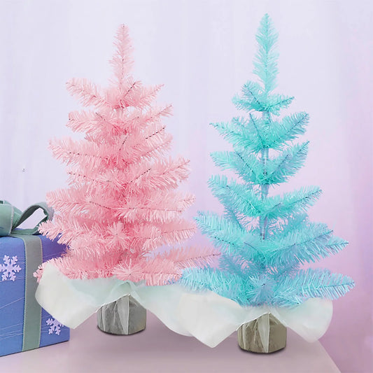 Mini Sisal Christmas Village Trees with Wood Base | Tabletop Tabletop Christmas Tree Peaceful Pleasures Health and Wellness