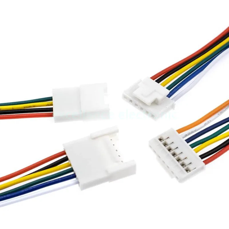 5Pair HY2.0 Plug-in Buckle Terminal Wire 2 3 4 5 6p Male Female 2mm Single Ended Electronic Wire 26AWG Peaceful Pleasures Health and Wellness