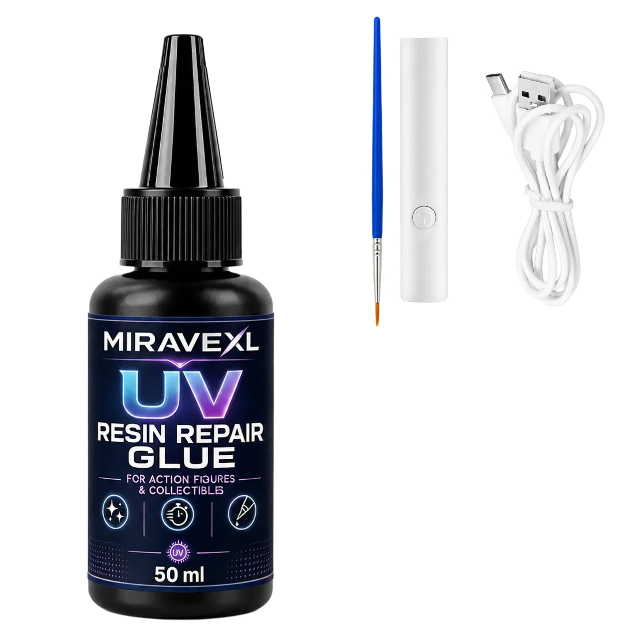 MIRAVEXL UV Resin Repair Glue 25ml/50ml | Action Figure Kit