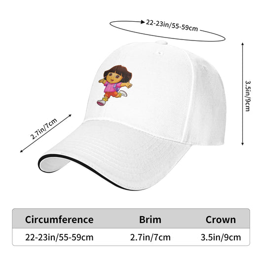 D-Doras The Explorers Casual Baseball Cap Outdoor Gym Trucker Hat Summer Sun-Proof Men Women y2k Retro Baseball Caps Peaceful Pleasures Health and Wellness