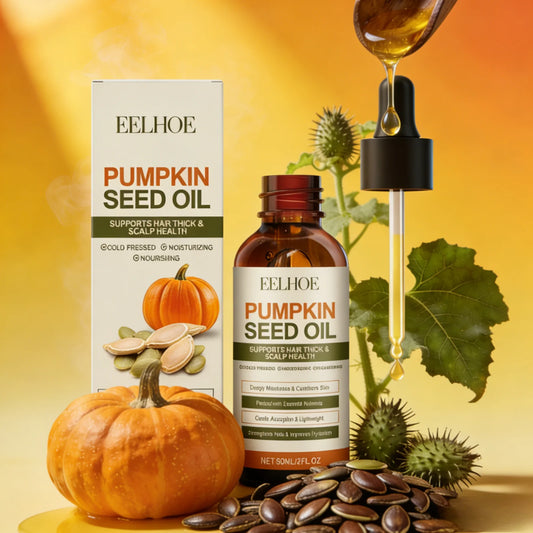 EELHOE Pumpkin Seed & Castor Oil | Hair, Scalp, Nail & Skin 60ml Multipurpose Carrier Oil Peaceful Pleasures Health and Wellness