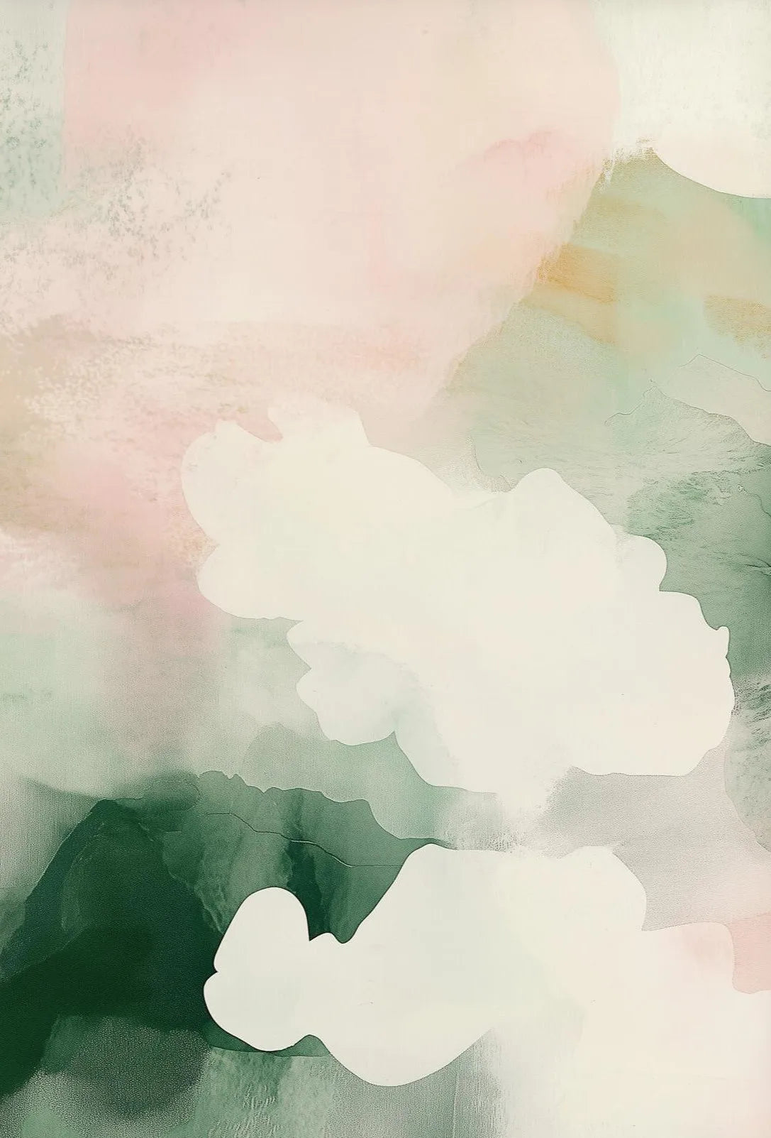 Minimalist Abstract Flower Canvas Wall Art | Unframed Print