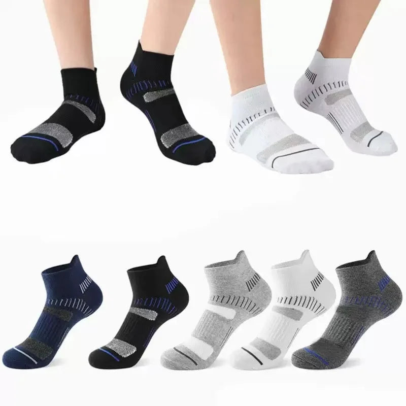5 Pairs of Men's Sports Socks, Fashionable And Casual Cotton Spring/Summer Style Sweat Absorbing And Breathable Short Socks Peaceful Pleasures Health and Wellness