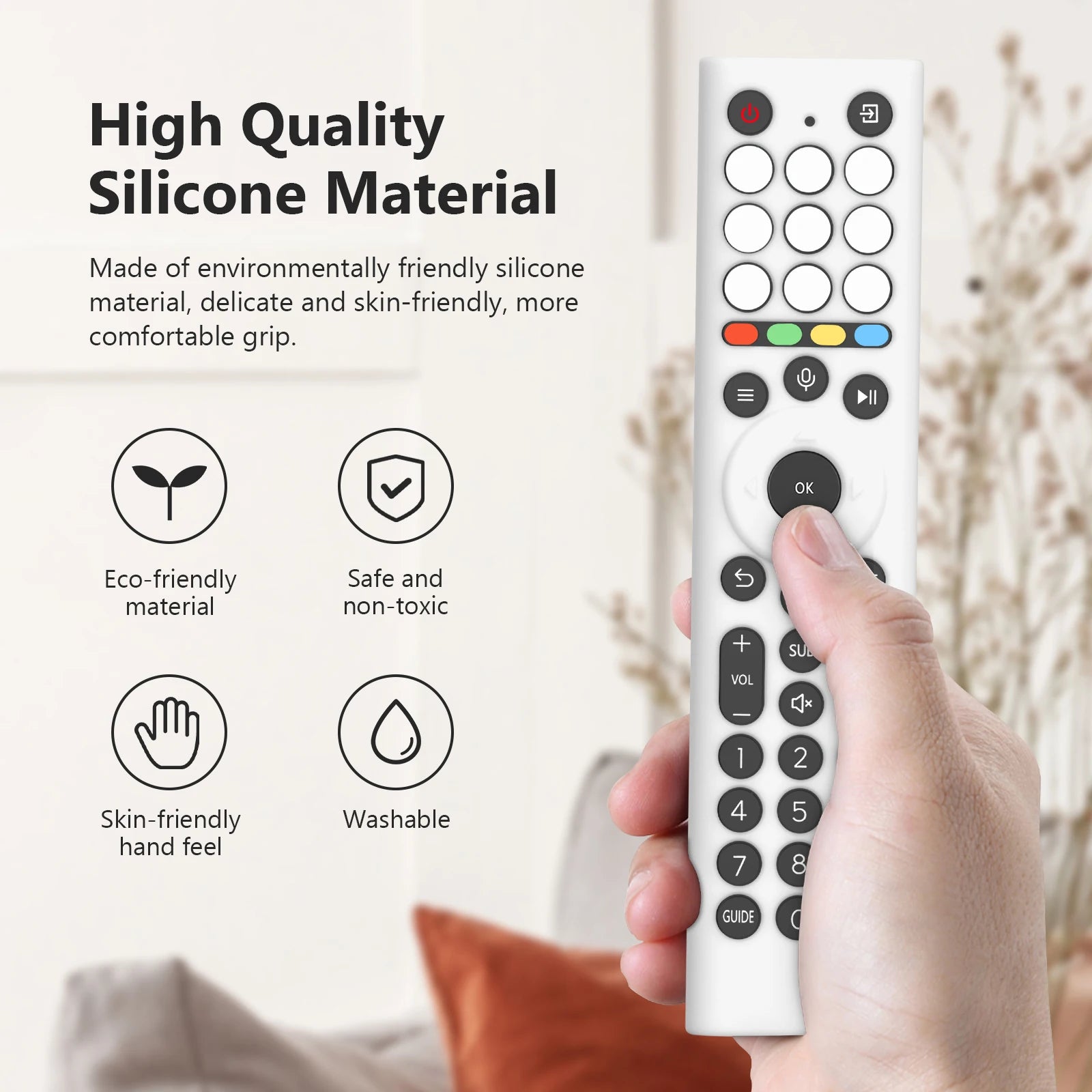 Soft Silicone Case Housing for HISENSE ERF2K38H Remotes NonSlip Texture Shell Protective Covers Peaceful Pleasures Health and Wellness