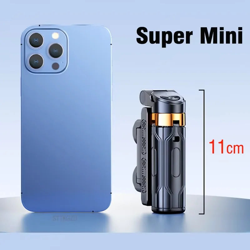 Foldable Mini Universal Selfie Stick Tripod - Portable Phone Stand with Detachable Wireless Remote Control Peaceful Pleasures Health and Wellness