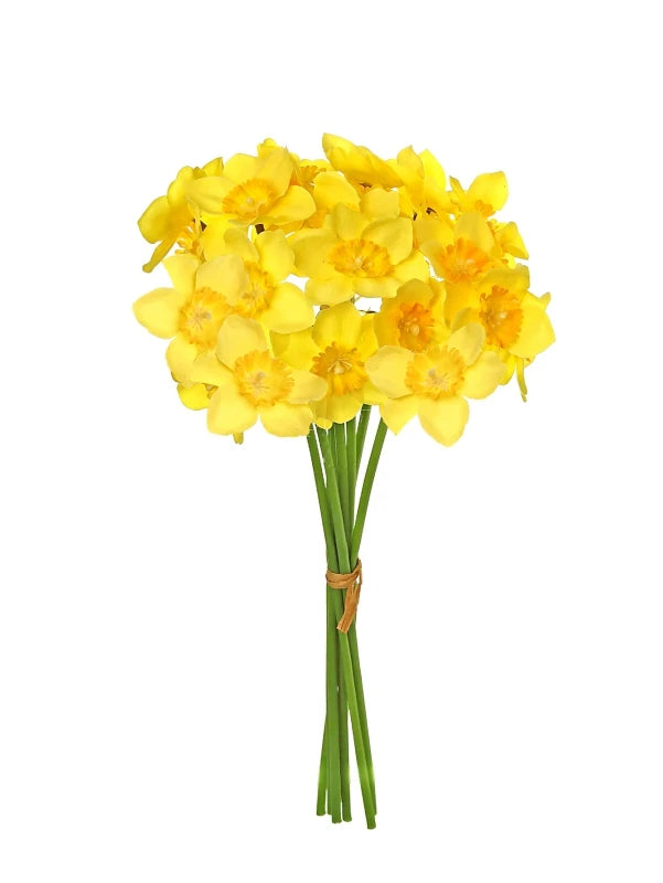 Silk Narcissus Artificial Flower Bouquet for Wedding & Home Decor
