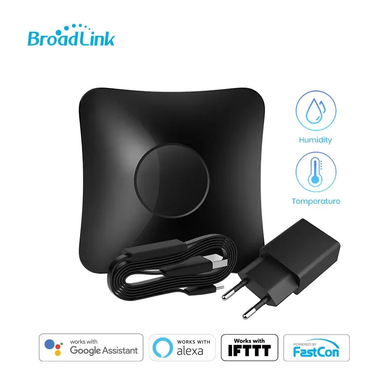 Original Broadlink RM4 Pro WIFI Universal Smart Remote Control IR RF RM4Pro HTS2 Smart Home Work With Alexa Google Home Peaceful Pleasures Health and Wellness EU Plug Add HTS2