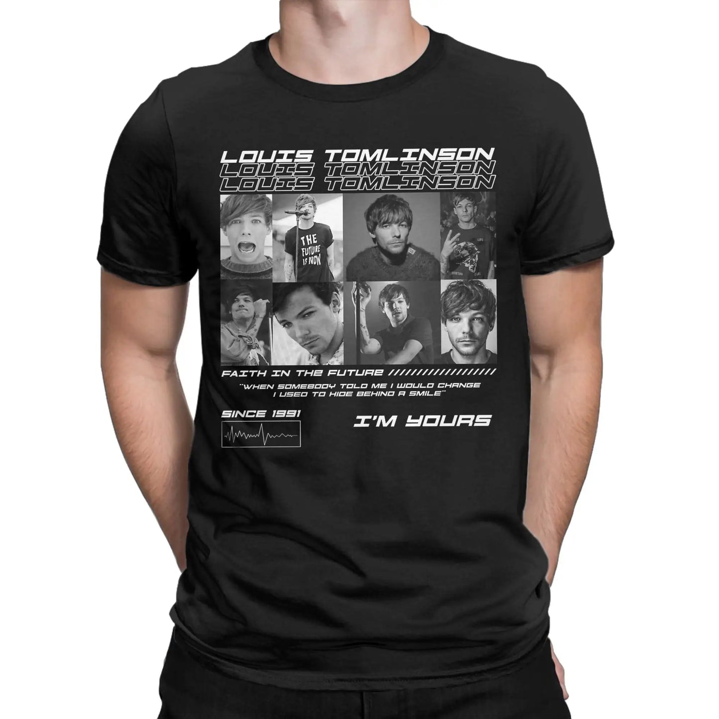 Louis Tomlinsons Men T Shirts I'm Yours Fun Tees Short Sleeve Crew Neck T-Shirt 100% Cotton Big Size Clothes Peaceful Pleasures Health and Wellness
